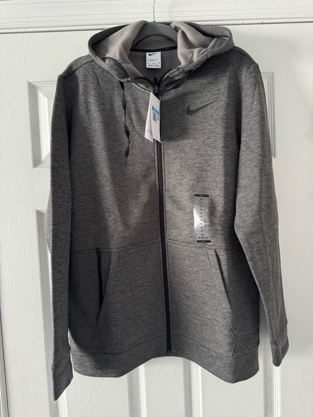 Nike Men’s Grey Full-Zip Performance Hoodie Jacket - Picture 5 of 9